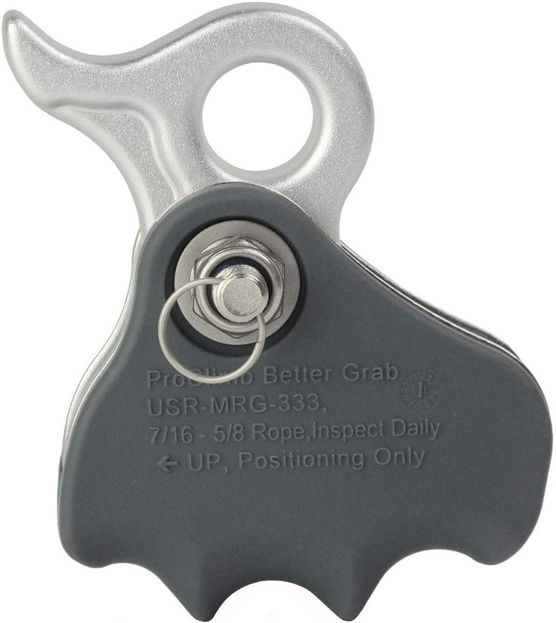 ProClimb Rope Grab - Arborist Rope Brake Tree Equipment, Fall Arrestor Ascender, Better Grab Flip Line Adjuster w/Removable Rope Cam Lock & Rubberized Cover - Fit for 7/16" - 5/8" Rope - Image 1